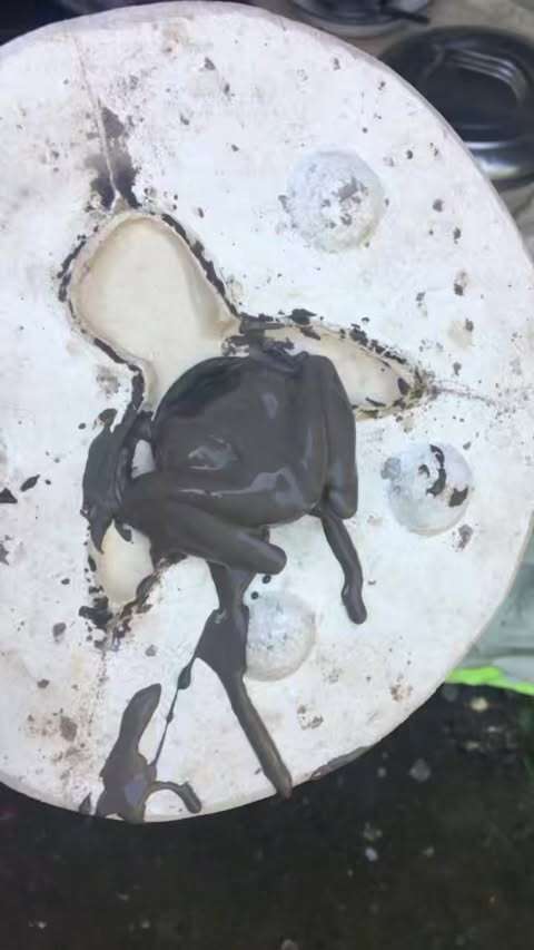 frog in mold